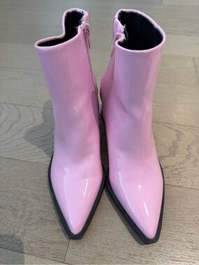Pink Patent Leather Boots